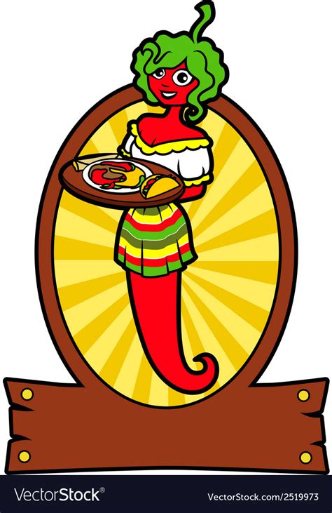 Girl Hot Pepper Royalty Free Vector Image VectorStock