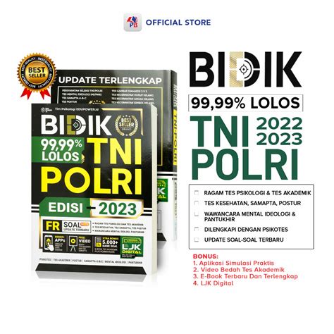 Jual Buku Tes TNI Polri 2023 2024 BIDIK 99 99 LOLOS TNI POLRI EDISI