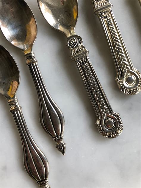 Set Of 6 Godinger Silver Plated Spoons Etsy