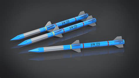 AIM-120 AMRAAM Missile 3D Model