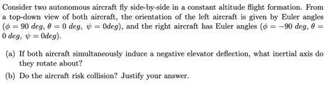 Solved Consider Two Autonomous Aircraft Fly Side By Side In Chegg