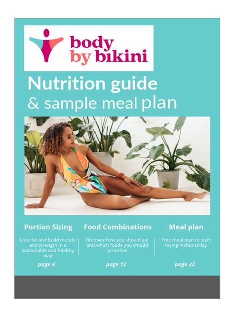 Body By Bikini Free Nutrition Guide And Sample Meal Plan Pdf Fat Foods