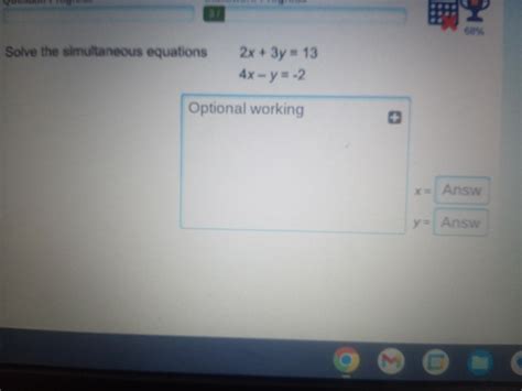 2x 3y 13 4x Y 2 X Y Brainly