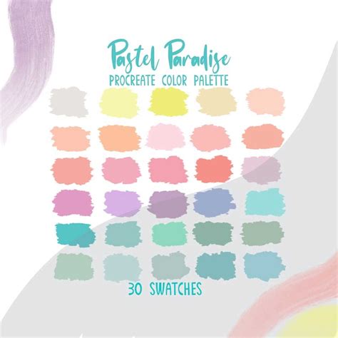 Procreate Pastel Paradise Color Palette Digital Download S Inspire Uplift