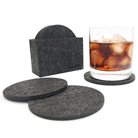 Felt Coasters With Holder Drink Coasters Absorbent Coasters For Drinks