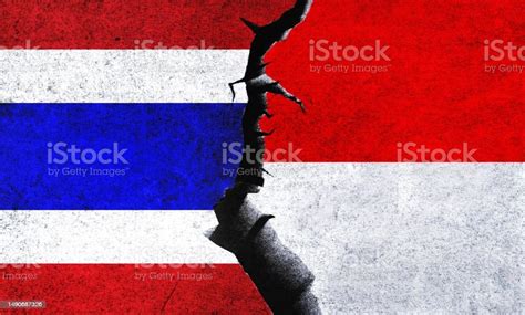 thailand  indonesia flag  indonesia thailand conflict stock
