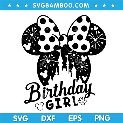 Disneyland Birthday Girl Svg Disney Character Ears