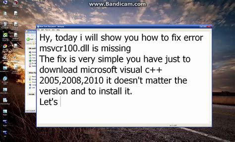 How To Fix Msvcr100 Dll Is Missing Error YouTube