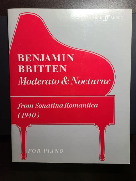 Britten Moderato Nocturne From Sonatina Romantica 1940 Piano Score