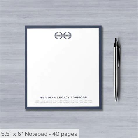 Custom Business Logo Notepad | Zazzle