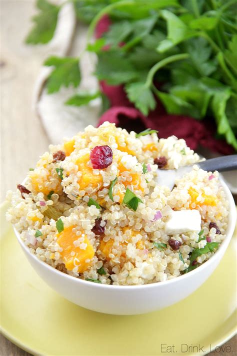 Butternut Squash And Cranberry Quinoa Salad Eat Drink Love