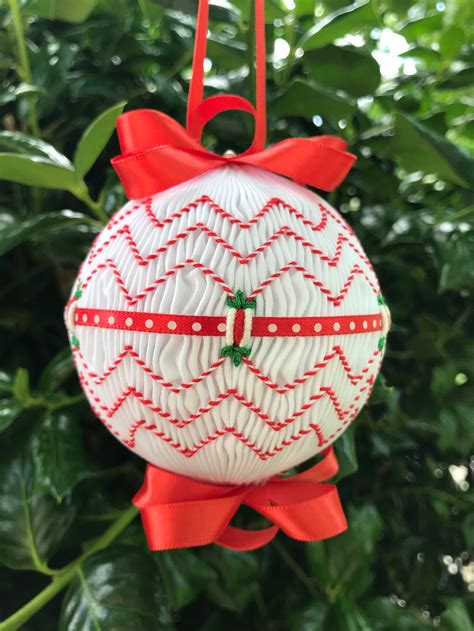 Smocked Christmas Ornament Geometric Etsy