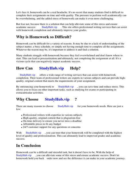 Homework Completion And Academic Success Pdf Homework Teachers