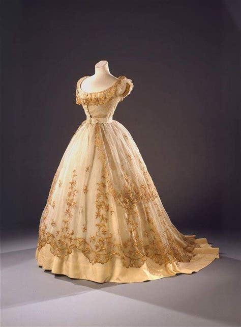 Ball Gown Unknown Country Silk With Straw Embroidery Wien Museum