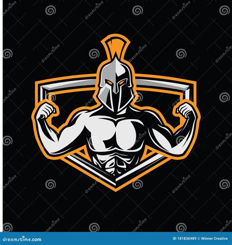 Spartan Fitness And Bodybuilding Logo Design Inspiration Vector Stock