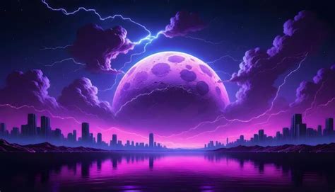 Premium Photo | A purple moon with purple clouds and purple moon in the sky