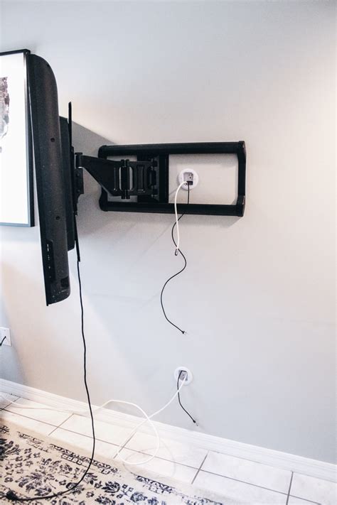 How To Hide Wires Behind A Wall Mounted Tv Within The Grove