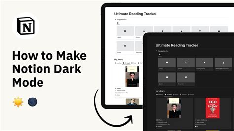 How To Make Notion Dark Mode Step By Step Tutorial Youtube