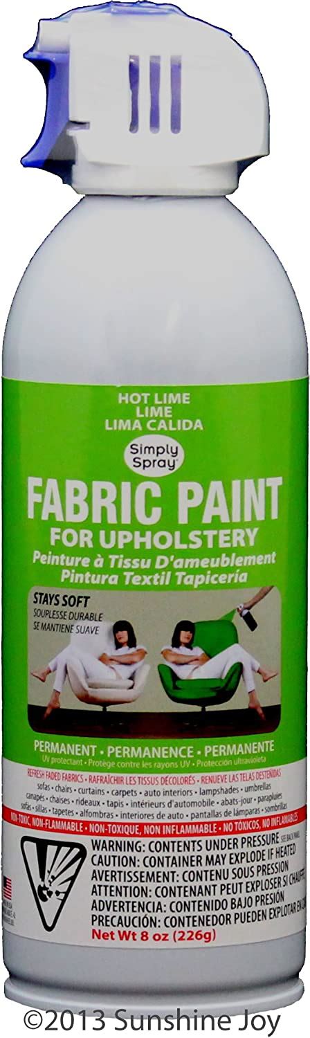 Upholstery Spray Fabric Paint 8oz Hot Lime Arts Crafts And Sewing