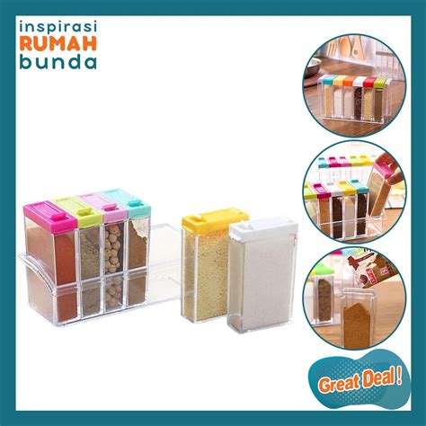 Jual Tempat Bumbu Garam Merica Tempat Penyimpanan Bumbu Seasoning Set