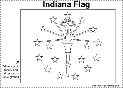 Indiana Flag Printout - EnchantedLearning.com