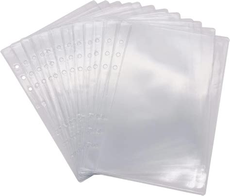 12 Pack A5 Size Clear Sheet Protectors 4 9 X 8 Inch Plastic Sleeves