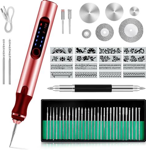 Elektrischer Gravierstift DIY Gravur Werkzeug Set Gravierwerkzeugsatz