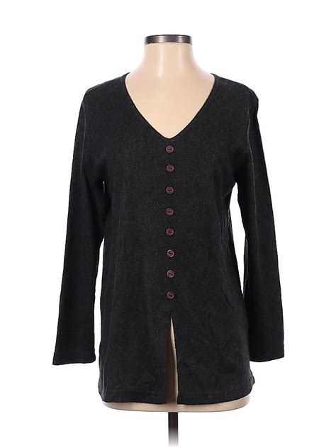 Carolyn Strauss 100 Acrylic Solid Gray Cardigan Size S 66 Off Thredup