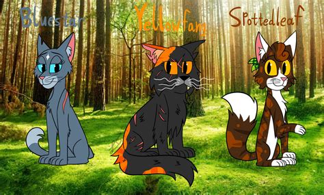 Wc Bluestar Yellowfang And Spottedleaf Redraw By Lightningsparklestar On Deviantart