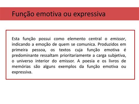 PPT Função emotiva ou expressiva PowerPoint Presentation free