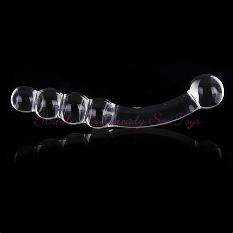 Gode en verre Pyrex pour femme faux pénis perles anales en cristal plug anal masseur de