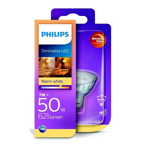 Dimmbare Led Gl Hbirne Philips Warm Glow Gu W V K K