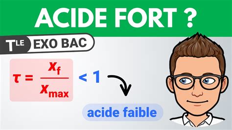 Acide Fort Ou Acide Faible Exercice Bac Chimie Chimie Terminale