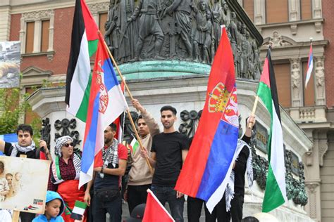 Region ujedinjen u zahtevima za pomoć Palestini Protesti u Beogradu