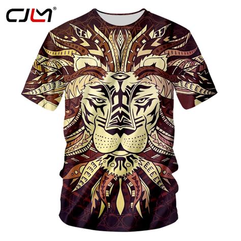 Cjlm Tribal Chief Lion King Printed Tshirt Men Funny T Shirt Dropship