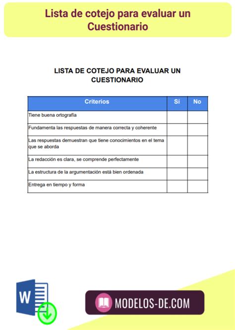 Lista De Cotejo Para Evaluar Un Cartel Pdf File2014 05 07 Lista De Images