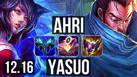 AHRI Vs YASUO MID 9 0 5 1 7M Mastery Legendary 500 Games KR