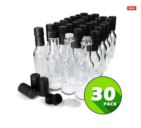 Hot Sauce Woozy Bottles Empty Oz Complete Sets Of Premium Commercial Grade Clear Glass Dasher