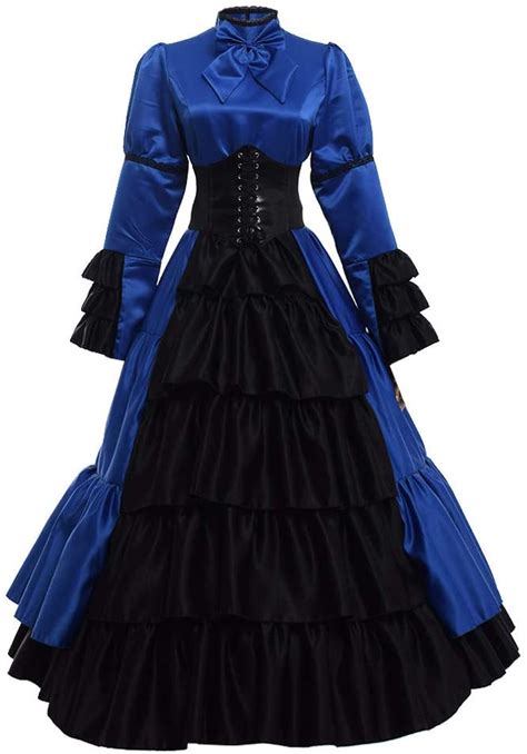 Elegant Victorian Rococo Ball Gown Costume For Women