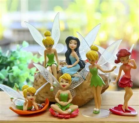 6 Pieces Lot Anime Tinkerbell Fairy Pvc Figure Tinker Bell Fairies