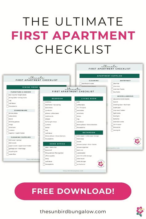 The Ultimate First Apartment Checklist Everything You Need For Every