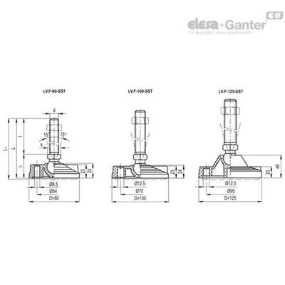 LV F 100 24 SST M16x98 Kopen Bestel Bij Elesa Ganter B V