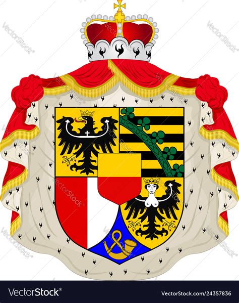 Coat of arms of liechtenstein Royalty Free Vector Image