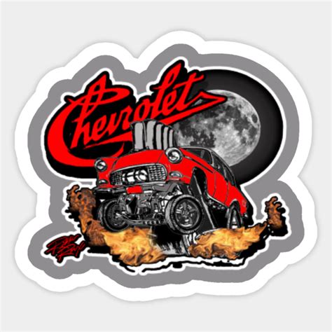 Classic Gasser Chevy 1957 Sticker Teepublic