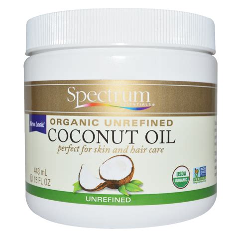 Spectrum Essentials Organic Unrefined Coconut Oil 15 Fl Oz 443 Ml Iherb