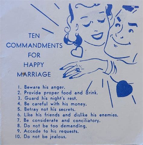 10 Commandments For Marriage 1961 😳 R Marriage