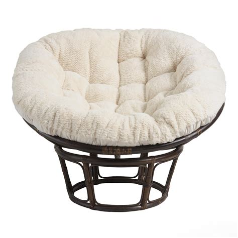 Faux Fur Papasan Chair Cushion World Market