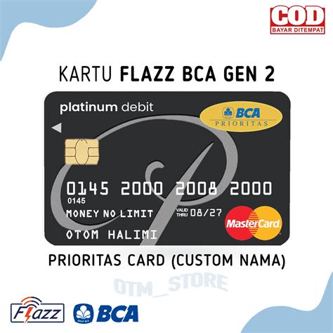 Jual Kartu Flazz Bca Gen 2 Terbaru Design Prioritas And Black Card Card