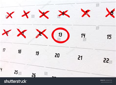 Counting Down The Days On A Calendar Stock Photo 304842722 : Shutterstock