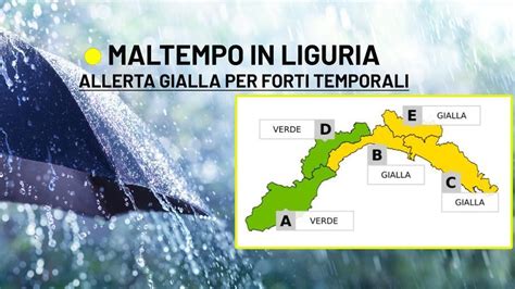 Maltempo In Liguria Allerta Gialla Per Forti Temporali